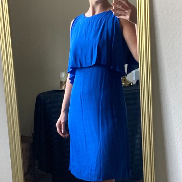 Massimo Dutti Blue Sleeveless Casual Day Dress - Picture 2 of 3